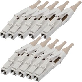 Corning 95-000-99 Pack of 10 UniCam Connectors; LC 62.5 um multimode (OM1); Field-Installable; Logo; Not Keyed; No-Epoxy, No-Polish; Beige Boot; Ceramic Ferrule; Not Pinned