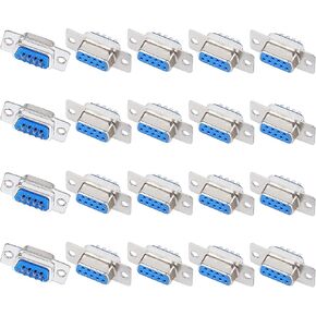 uxcell 20Pcs DB9 Connector 9 Pins D-Sub Connector RS232 Serial Solder Type DB9 Female Connector PC Converter Cable