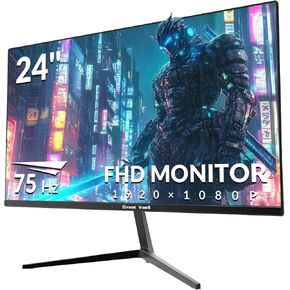 24" Frameless IPS Monitor, FHD 1920x1080, 75Hz, 106% sRGB, for Home and Office, HDMI x2, Low Blue Mode, VESA Compatible, Black