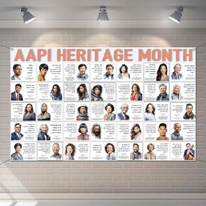 AAPI HERITAGE MONTER PHOTH BOOTH BACKDROP ASIAN AMERICAN and PACIFICER Assold Assold Decorts Decoration