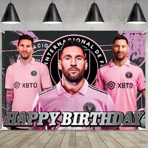 Soccer Star Birthday Party Backdrop, 5 x 3FT Soccer Theme Party Background Banner Photo Props Football Wall Decorations Supplies, for Fans Party Sports Game Celebration