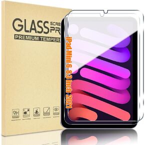 2 PACK for iPad Mini 6 2021 (6th Generation, 8.3 Inch) Screen Protector Tempered Glass with 9H Hardness Bubble Free Easy Installation