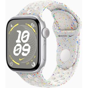 Apple Watch Series 10 [GPS + Cellular, 42mm] - Silver Aluminum Case with Pure Platinum Nike Sport Band, S/M (Renewed)