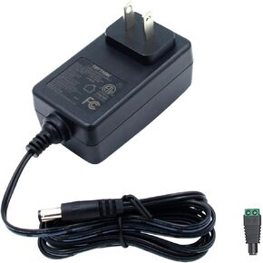 24V Power Supply, ETL Certified 24V 1A 24W Universal 100V-240V AC to DC Power Supply Adapter with 5.5mm x 2.1mm Plug and LED Terminal Connector for LED Strip Lights CCTV Camera DC Pump etc