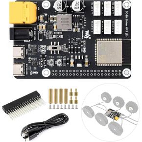 Waveshare Direct Drive Servo Motor Driver Board (B), Integrates ESP32 and Control Circuit, 2.4G WiFi Support, Suitable for DDSM400 Hub Motor, ESP Now Support