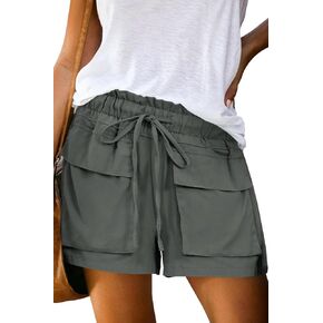 FEKOAFE Womens Shorts 2023 Comfy Summer Drawstring High Waist Cotton Shorts for Women Trendy(S-2XL)
