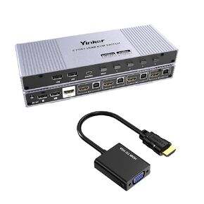4K hdmi multiviewer 4×1 + hdmi to VGA adapter