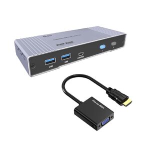 8K HDMI Switch + HDMI to VGA Adapter