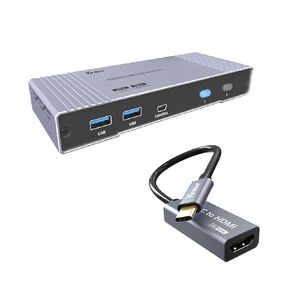 8K HDMI Switch + 4K USB C to HDMI Adapter