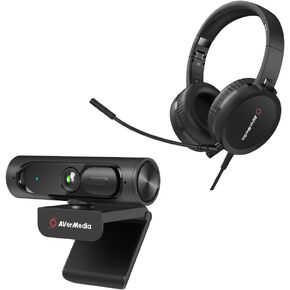 AVerMedia PW315 Full HD 1080p 60fps Webcam for treaming & USB Headset