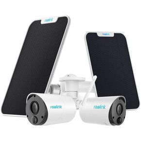 Reolink 2K Camera Wireless Outdoor Security ، كاميرا WiFi التي تعمل بالبطاريات القابلة لإعادة الشحن ، رؤية ليلية 3MP ، حديث ثنائي الاتجاه ، العمل مع SMART Home/Local SD ، حزمة Argus Eco 2 مع 2 لوحات شمسية