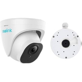 REOLINK 4K Ultra HD PoE Outdoor Security Camera with Human/Vehicle Detection, Work with Smart Home, Weatherproof, Time Lapse, Up to 256GB Micro SD Storage, RLC-820A Bundle with D20 Junction Box