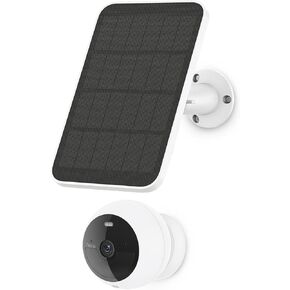 Noorio Home Security System with B200 1080p Wireless Security Camera x1, Solar Panel x1, AI Motion Detection WiFi Indoor Camera, Color Night Vision, 2-Way Talk, Compatible with Alexa