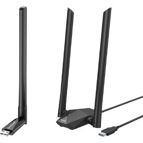 BrosTrend AX1800 USB WiFi 6 Adapter for Long Range and 650Mbps Linux WiFi Adapter for Ubuntu, Mint, Kali, Debian, Kubuntu, Lubuntu, Xubuntu, Zorin, PureOS, Raspberry Pi 2+, with External 5dBi Antenna