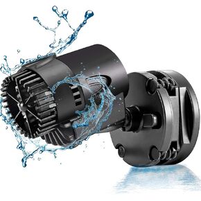 AQQA Aquarium Wave Maker Circulation Pump,360°Adjustable Ultra-silence Magnetic Mount Suction Submersible Powerhead Pump,2100PH Flow for Freshwater or Saltwater Fish Tank (15W 2100GPH)