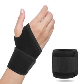 Carpal Tunnel Wrist Brace, Wrist Brace Night Support for Fitness,Weightlifting, Wear Anywhere&Adjustable, For Women Men - Right & Left Hands (Black)