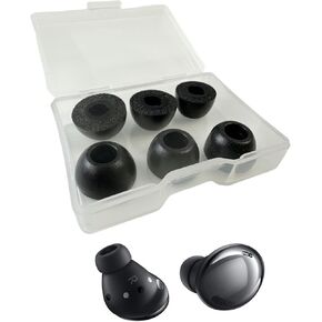 Memory Foam Tips Replacement Earbuds Tips for Galaxy Buds Pro 2021 SM-R190 Ear Foam Tip Eartip Fit in The Charging Case Ear Covers, S/M/L, 6PCS, Black