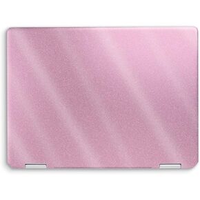 MightySkins Glossy Glitter Skin Compatible with HP Spectre x360 14" (2022) Full Wrap Kit - Solid Pink | Protective, Durable High-Gloss Glitter Finish | Easy to Apply | Made in The USA