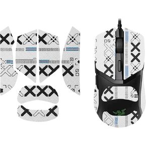 Mouse Grip Tape Full Coverage for Razer Cobra and Razer Cobra Pro, Mouse Anti Slip Grip Tape,Self-Adhesive PreCut Sweat-Resistant Professional Mice Upgrade Kit(White)