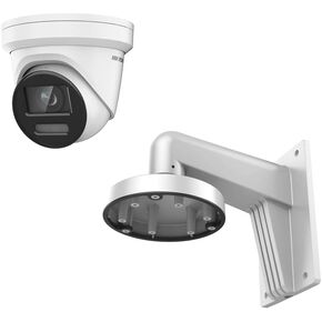 DS-2CD2387G2-LU 4K 8MP PoE IP Turret Camera, Full Color Night Version, 2.8mm, IP67, IK10, H.265+, WDR Built in Mic, Compatible with Hik Vision NVR, Bundle with PC140 WMS WML DS-1273ZJ-140 LTB342-140