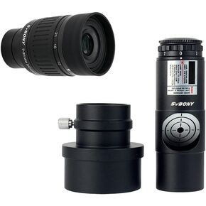 SVBONY SV135 1.25" 7 to 21mm Zoom Eyepiece Bundle with Red Laser Collimator (2 Items)