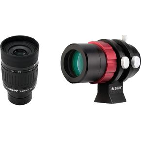 SVBONY SV135 1.25" 7 to 21mm Zoom Eyepiece Bundle with SV165 Mini Guide Scope 30mm (2 Items)