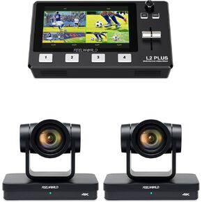 FEELWORLD L2 PLUS Video Switcher and 2 UHD4K12X PTZ Camera Bundle