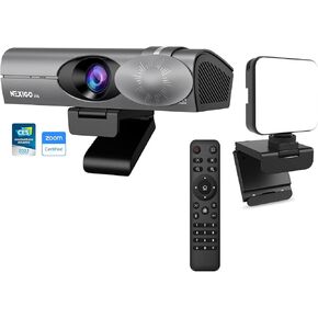 NexiGo Iris Kits, 4K AI Webcam with 1/1.8" Sony_Sensor, Onboard Flash Memory, HDR, PiP, DSLR-Style Control, Enhanced Video Conference Light, Auto Framing/Tracking, for Zoom/Teams/OBS and More