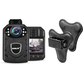 BOBLOV Bundle Deal, KJ21 Body Camera, 1296P Outdoor Body Wearable Camera Support Memory Expand Max 128G, Police Body Camera Body Camera Magnet Mount…