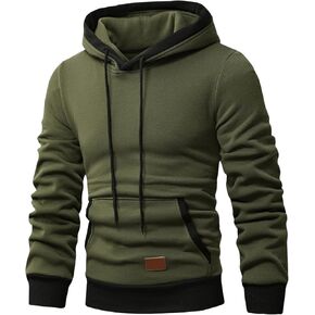 سويت شيرت SweatyRocks رجالي من الصوف ذو قلنسوة وأكمام طويلة برباط مع جيب