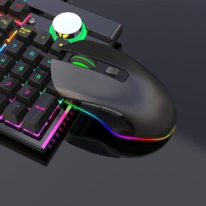 Upgraded UES-GM Live4Gadgets Gaming Mouse for PC Laptop Esports- USB Wired- Sunplus 199 Optical Sensor Adjustable in-Game up to 6400DPI RGB Lighting Software 6 programmable Buttons Ergonomic Design