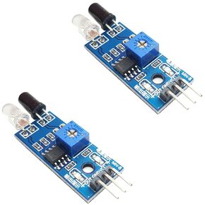 Infrared Obstacle Avoidance Sensor for Arduino, ESP32, ESP8266, Raspberry Pi, 2 Pieces