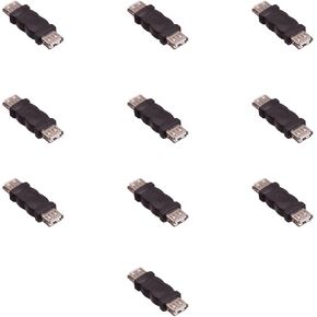 USB 2.0 A Female to A Female Adapter for Connecting USB Devices 10 Pcs Pack