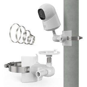 No-Drill Adjustable Pole Mount for eufy Indoor Cam E30/C210/C220(White, 1 Pack)