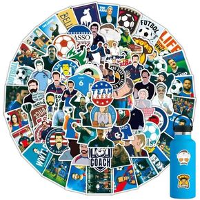 104Pcs Soccer Instructor Stickers,Futbol is Life Decal Decoration Sticker forTeens，Waterproof Decals for Laptop，Computer，Phone Case，Car，Guitar，Bumper，Skateboard，Gifts for Adults Boys