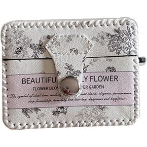 Compatible with Airpods Pro 2,Cute Beautiful Flowers Pattern Design Soft Leather Earphone Cover with Secure Snap-Fastener for Airpods pro 2 (Flower)