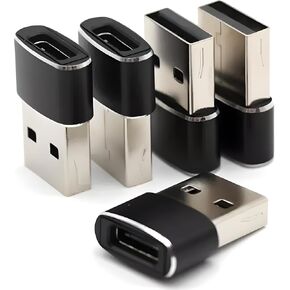 5-Pack USB to USB-C Converter Adapters