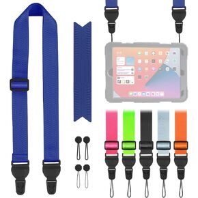 Adjustable Shoulder Straps, Universal IPad lanyard, Silicone Padded Camera Strap with Quick Release Buckle, Comfort Neck Strap for Cameras, iPads, Tablet Case, Binoculars (Fluorescent Green)