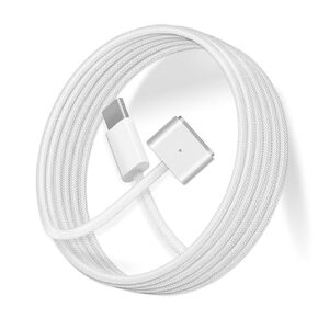 USB-C إلى Magnetic 3 Cable (2M/6.6 قدم) ، متوافق مع Mac Pro/Air 2025 (M4) 2024 (M3) ، 2023/2022 (M2) ، Mac Book Pro 2025 (14-16 Inch) ، 70W 96W 140W Cord