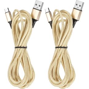MECCANIXITY 2 Pcs Controller Charger Cable, 6Ft USB A to Micro USB Cable USB Cable Micro USB Cable Charging Cable USB Cable Fast Charging Phone Charger Cord, Silver