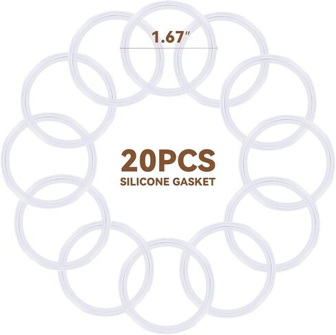 CAPMESSO 20 Pack Rubber Gasket for Reusable K Cups Refillable Coffee Pod Stainless Steel Lids Silicone Seals -Tight Seal, Safe, Durable (Only 20pcs Rubber Gaskets) in Saudi Arabia