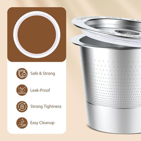 CAPMESSO 20 Pack Rubber Gasket for Reusable K Cups Refillable Coffee Pod Stainless Steel Lids Silicone Seals -Tight Seal, Safe, Durable (Only 20pcs Rubber Gaskets) in Saudi Arabia