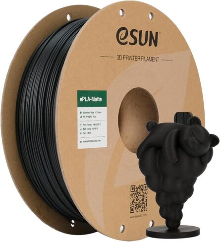 eSUN Matte PLA Filament 1.75mm, 3D Printing PLA Filament 1.75mm Dimensional Accuracy +/- 0.03mm, 1kg Carboard Spool (2.2lbs) for Most FDM 3D Printers,Dark Grey in Saudi Arabia
