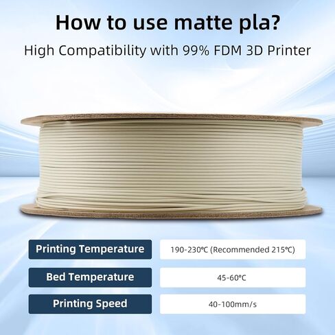 eSUN Matte PLA Filament 1.75mm, 3D Printing PLA Filament 1.75mm Dimensional Accuracy +/- 0.03mm, 1kg Carboard Spool (2.2lbs) for Most FDM 3D Printers,Dark Grey in Saudi Arabia
