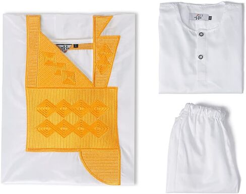 HD Kids African Clothing Embroidery Dashiki Outfit 3 Pieces Agbada Robe for Boy in Kuwait