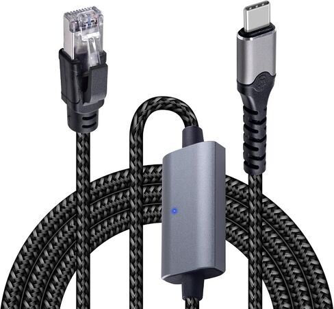 Duttek Short USB C to Ethernet Cable 3.3 FT/1M, Type C to RJ45 Gigabit LAN Network Cable, Plug & Play, for MacBook Pro/Air, iPhone 15 Pro/Max, Galaxy S8-S23, Thunderbolt 3/4,iPhone 15 Series in Saudi Arabia