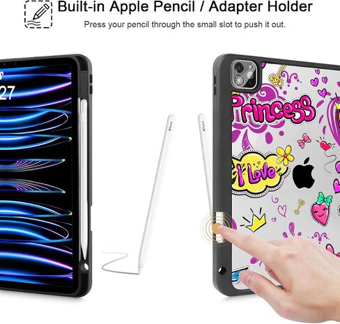 Tuiklol لـ iPad Pro 11 بوصة Case M2 2022 Generation 4th -Built -in Holder Holder Cover Froofroof Cover Cover Comply Wratprapt Wrand Fit for iPad 11 2021 2020 2018 Gen 3rd/2nd/1st for Kid ، Purple Abstract in Kuwait
