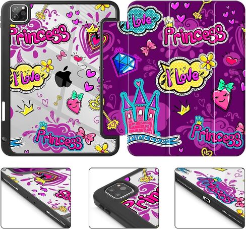 Tuiklol لـ iPad Pro 11 بوصة Case M2 2022 Generation 4th -Built -in Holder Holder Cover Froofroof Cover Cover Comply Wratprapt Wrand Fit for iPad 11 2021 2020 2018 Gen 3rd/2nd/1st for Kid ، Purple Abstract in Kuwait