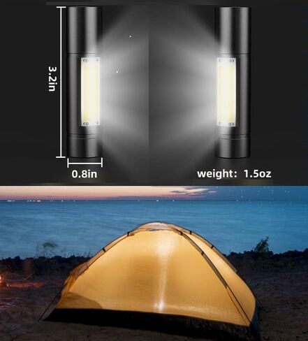 3 عبوات من مصابيح LED الصغيرة للجيب الصغير، مصابيح USB عالية اللومن قابلة لإعادة الشحن، مصابيح فلاش EDC قوية، مصابيح فلاش EDC للجيب ومصباح يدوي من الألومنيوم للمنزل والطوارئ والتخييم (3) in Kuwait