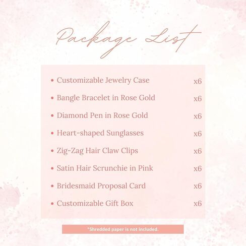 TERRATREK 48 Pcs Bridesmaid Proposal Gifts, Maid of Honor Proposal Gifts for Wedding, Bridal Party Gifts with Will You Be My Bridesmaid Card, Bridesmaid Gifts Sets of 6 for Wedding Day (Champagne) in Kuwait